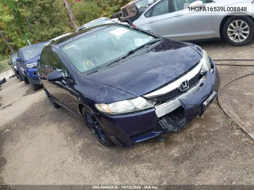 1HGFA16539L008848 2009 Honda Civic Lx