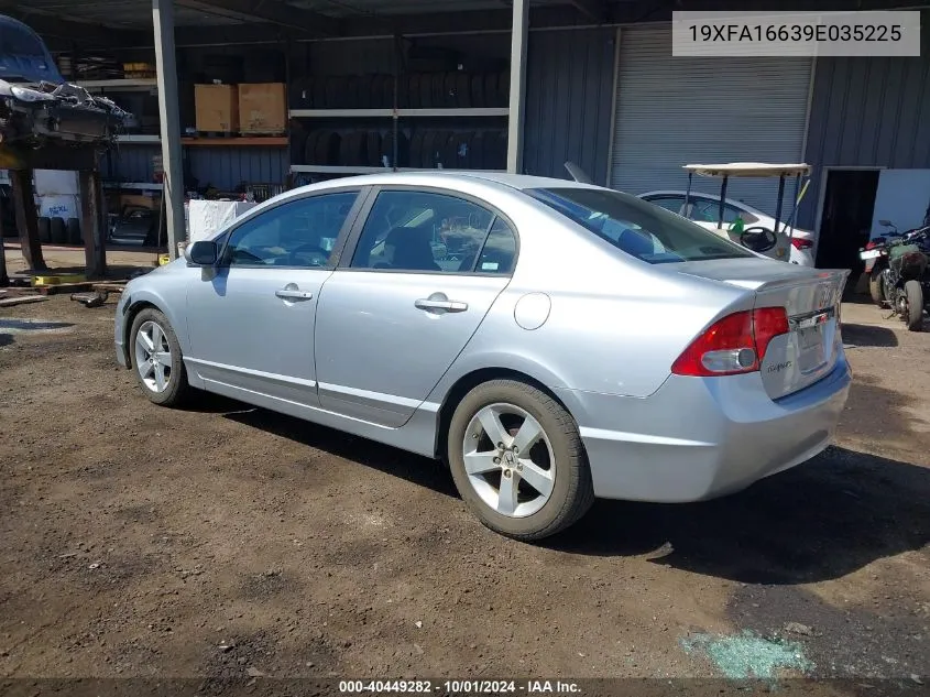 2009 Honda Civic Lx-S VIN: 19XFA16639E035225 Lot: 40449282