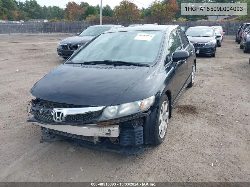 2009 Honda Civic Lx VIN: 1HGFA16509L004093 Lot: 40515093