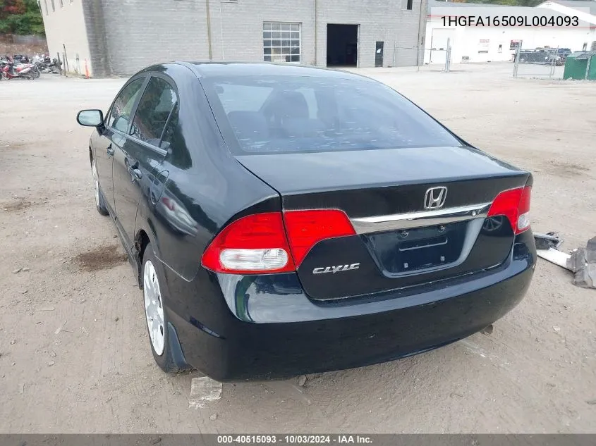 2009 Honda Civic Lx VIN: 1HGFA16509L004093 Lot: 40515093