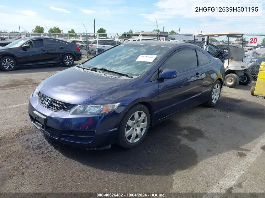 2009 Honda Civic Lx VIN: 2HGFG12639H501195 Lot: 40526482