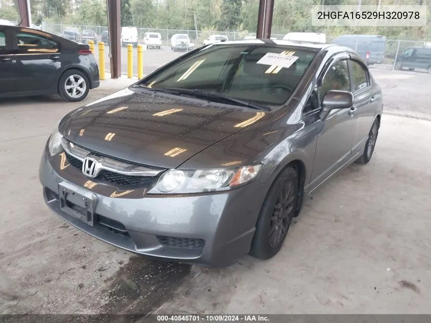 2009 Honda Civic Lx VIN: 2HGFA16529H320978 Lot: 40545701