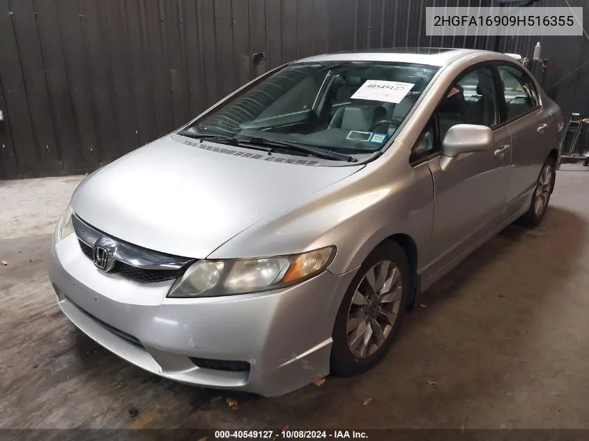 2HGFA16909H516355 2009 Honda Civic Ex-L