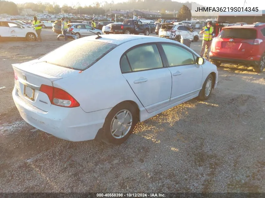 JHMFA36219S014345 2009 Honda Civic Hybrid