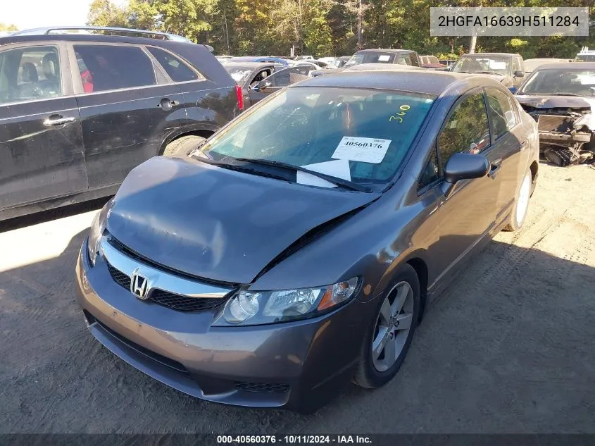 2009 Honda Civic Lx-S VIN: 2HGFA16639H511284 Lot: 40560376