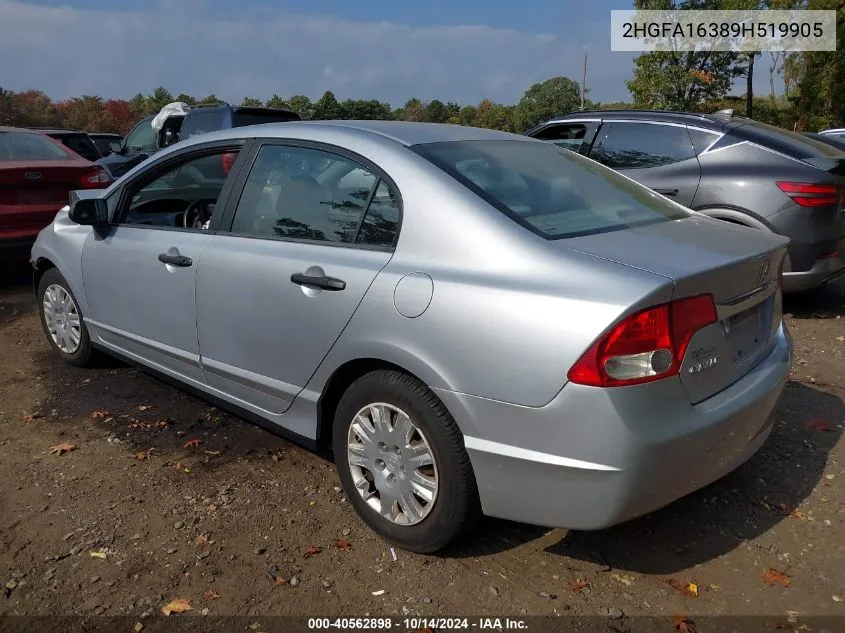 2HGFA16389H519905 2009 Honda Civic Vp