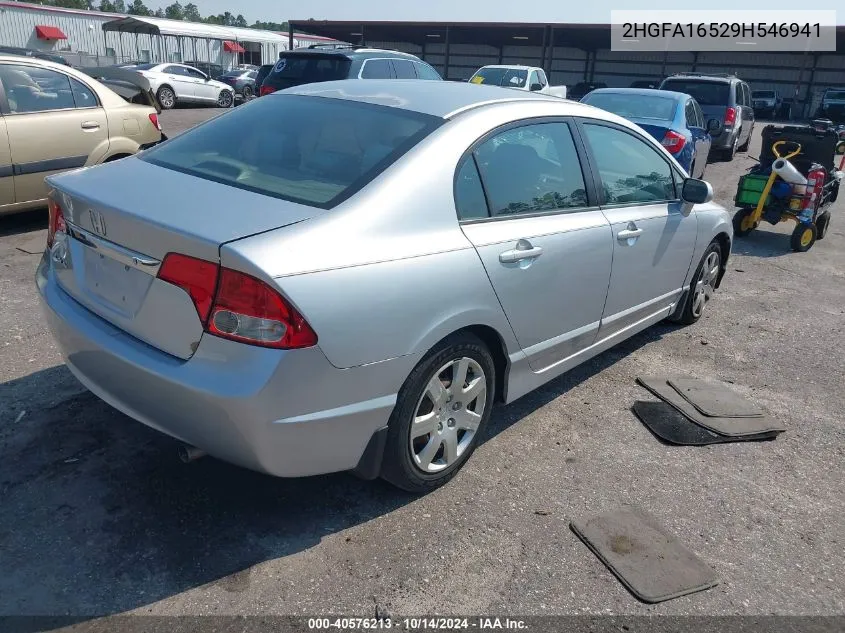 2009 Honda Civic Lx VIN: 2HGFA16529H546941 Lot: 40576213