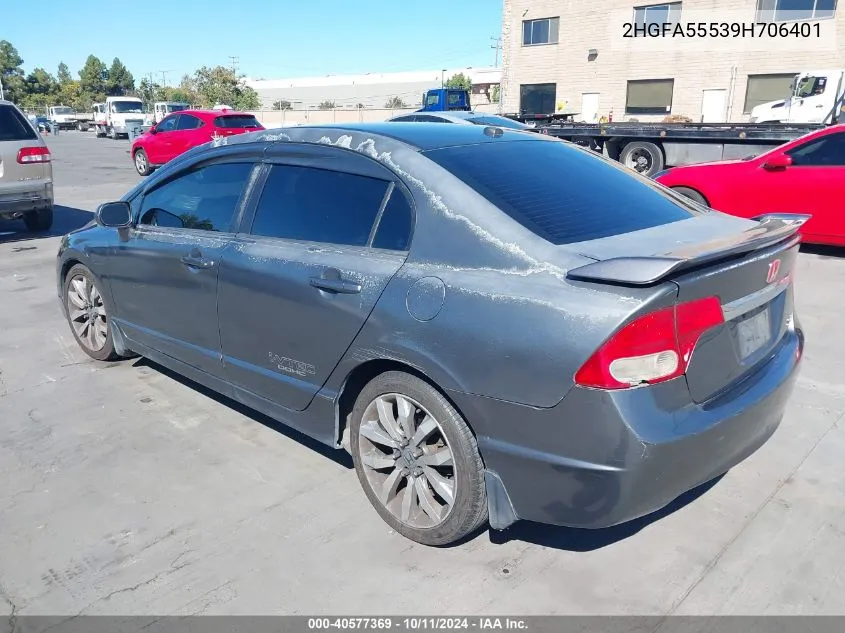 2HGFA55539H706401 2009 Honda Civic Si