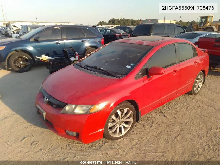 2009 Honda Civic Si VIN: 2HGFA55509H708476 Lot: 40579376