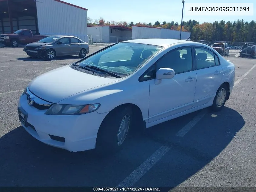 JHMFA36209S011694 2009 Honda Civic Hybrid