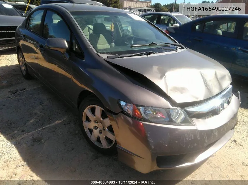 1HGFA16549L027246 2009 Honda Civic Lx