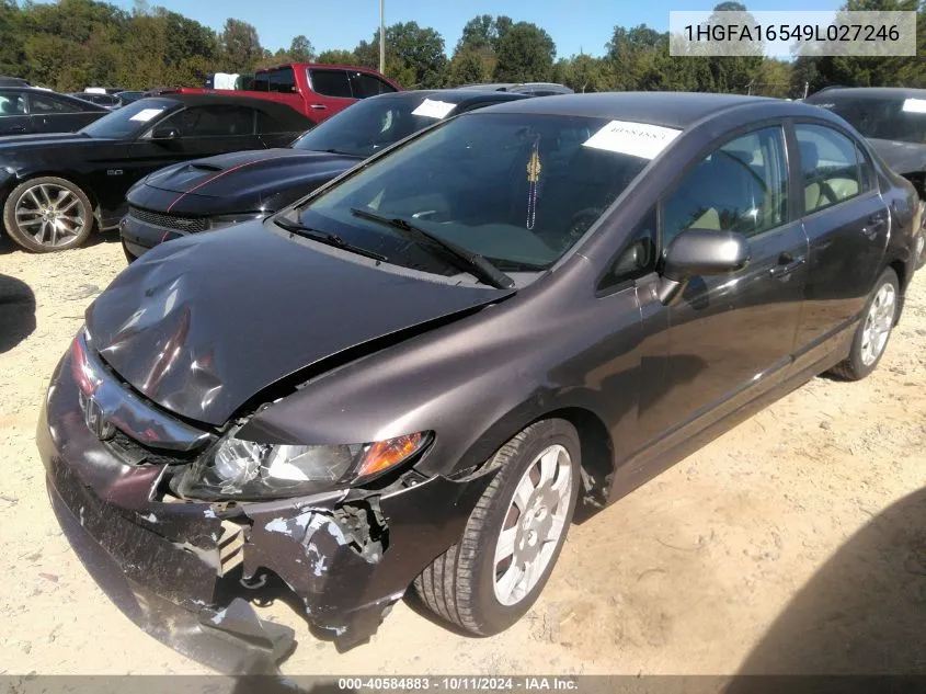 1HGFA16549L027246 2009 Honda Civic Lx