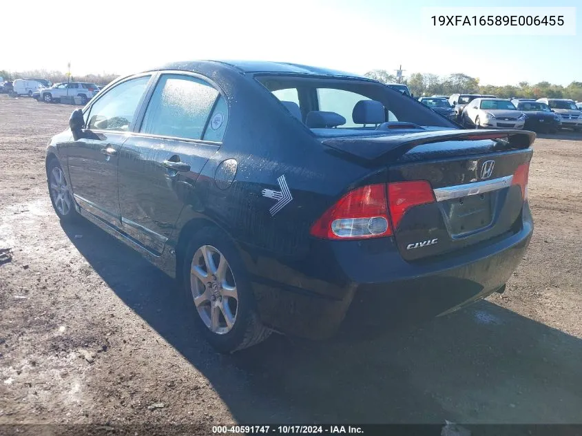 2009 Honda Civic Lx VIN: 19XFA16589E006455 Lot: 40591747