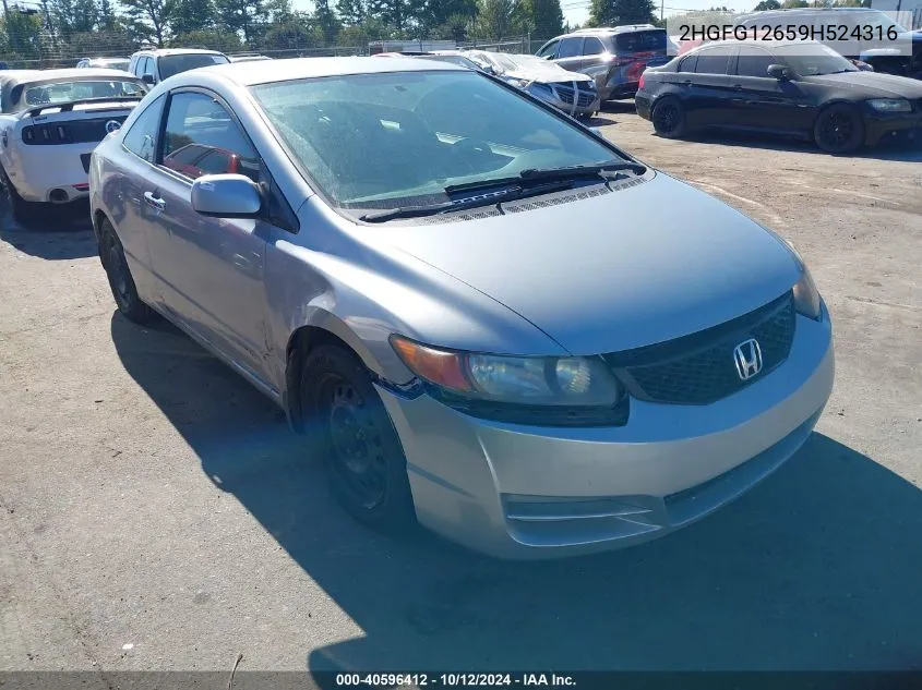 2009 Honda Civic Lx VIN: 2HGFG12659H524316 Lot: 40596412