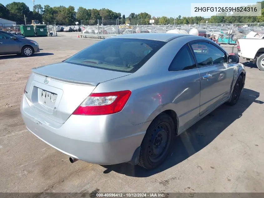 2HGFG12659H524316 2009 Honda Civic Lx