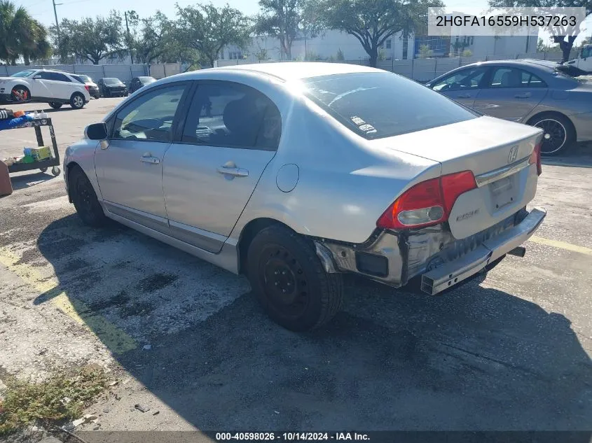 2009 Honda Civic Lx VIN: 2HGFA16559H537263 Lot: 40598026