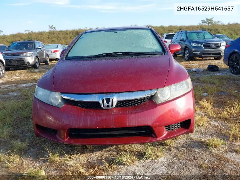 2009 Honda Civic Lx VIN: 2HGFA16529H541657 Lot: 40606150