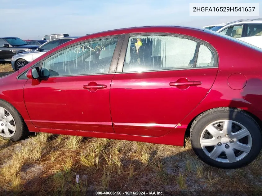 2009 Honda Civic Lx VIN: 2HGFA16529H541657 Lot: 40606150