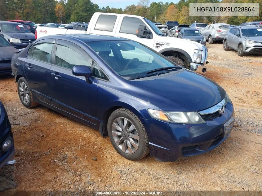 2009 Honda Civic Ex VIN: 1HGFA168X9L028864 Lot: 40609415