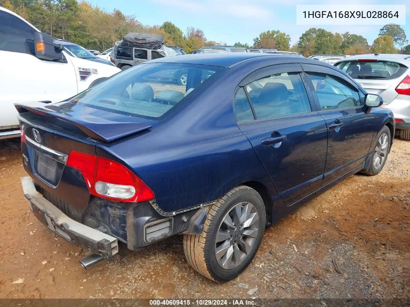 2009 Honda Civic Ex VIN: 1HGFA168X9L028864 Lot: 40609415