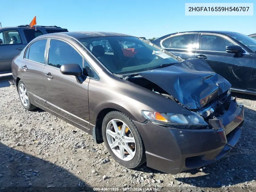 2009 Honda Civic Lx VIN: 2HGFA16559H546707 Lot: 40611925