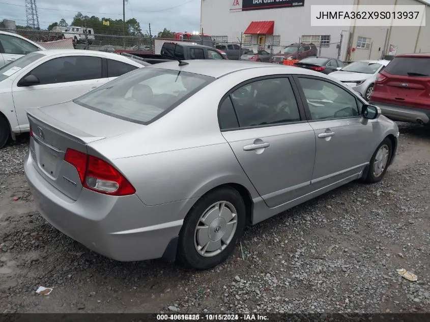 2009 Honda Civic Hybrid VIN: JHMFA362X9S013937 Lot: 40616425