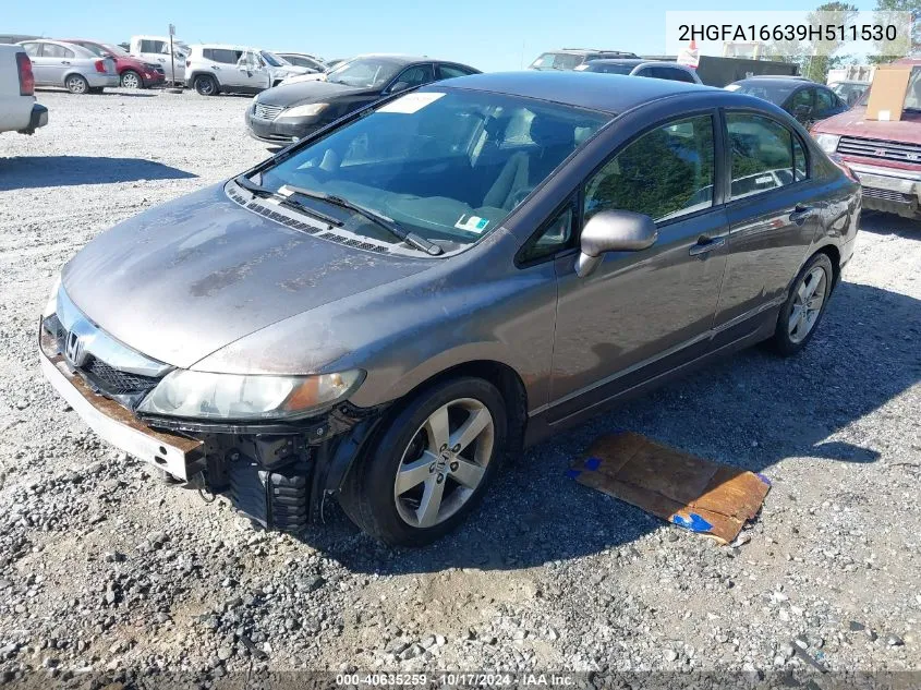 2HGFA16639H511530 2009 Honda Civic Lx-S