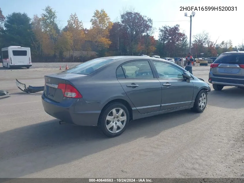 2HGFA16599H520031 2009 Honda Civic Lx