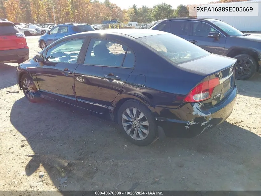 19XFA16889E005669 2009 Honda Civic Ex