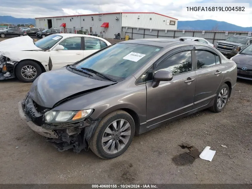 1HGFA16819L004582 2009 Honda Civic Ex