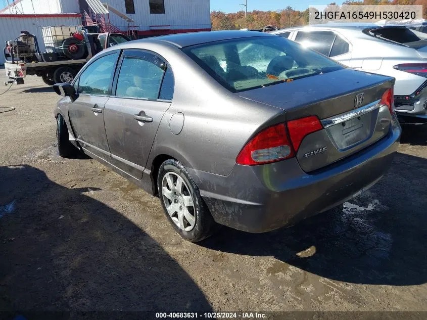 2009 Honda Civic Lx VIN: 2HGFA16549H530420 Lot: 40683631