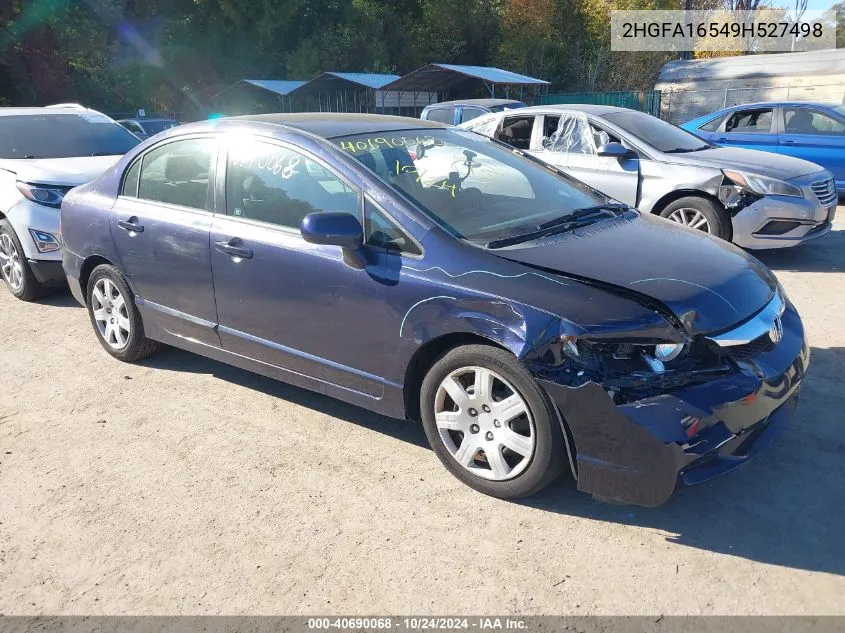 2009 Honda Civic Lx VIN: 2HGFA16549H527498 Lot: 40690068