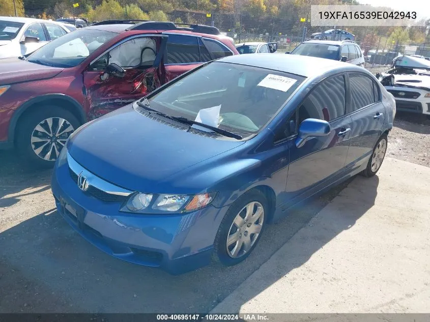 19XFA16539E042943 2009 Honda Civic Lx