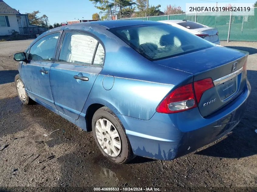 2HGFA16319H524119 2009 Honda Civic Vp