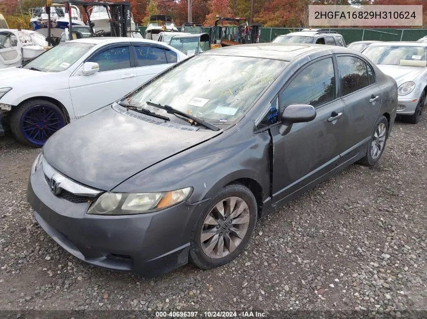 2HGFA16829H310624 2009 Honda Civic Ex