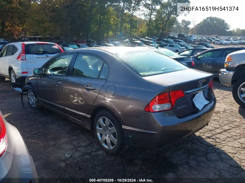 2HGFA16519H541374 2009 Honda Civic Lx