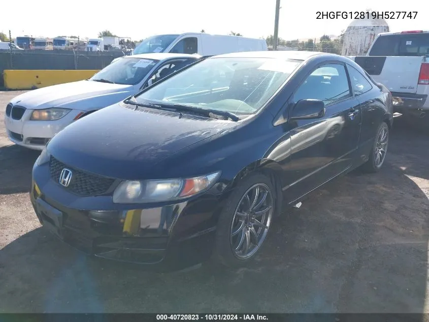 2009 Honda Civic Ex VIN: 2HGFG12819H527747 Lot: 40720823