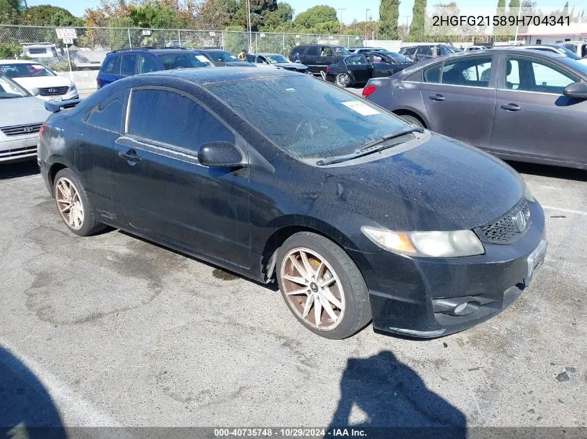 2009 Honda Civic Si VIN: 2HGFG21589H704341 Lot: 40735748