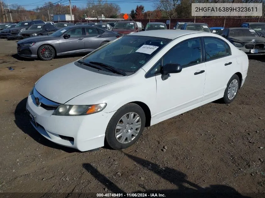 2009 Honda Civic Vp VIN: 2HGFA16389H323611 Lot: 40749491