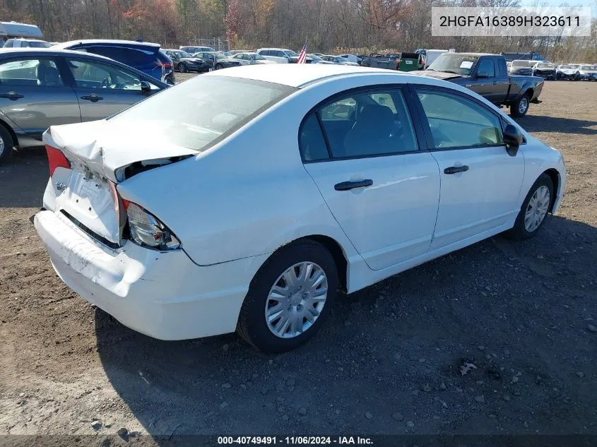 2009 Honda Civic Vp VIN: 2HGFA16389H323611 Lot: 40749491