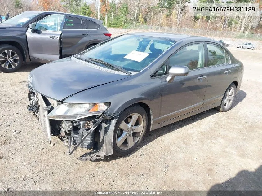 2009 Honda Civic Lx-S VIN: 2HGFA16679H331189 Lot: 40750575