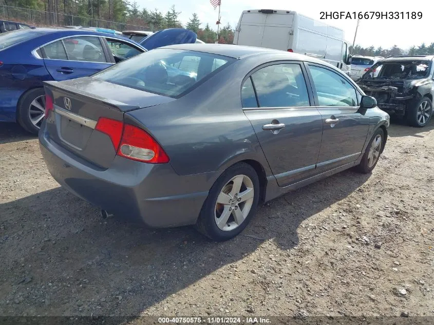 2009 Honda Civic Lx-S VIN: 2HGFA16679H331189 Lot: 40750575