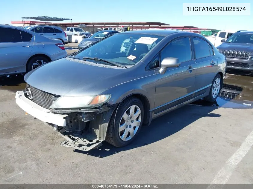 1HGFA16549L028574 2009 Honda Civic Lx