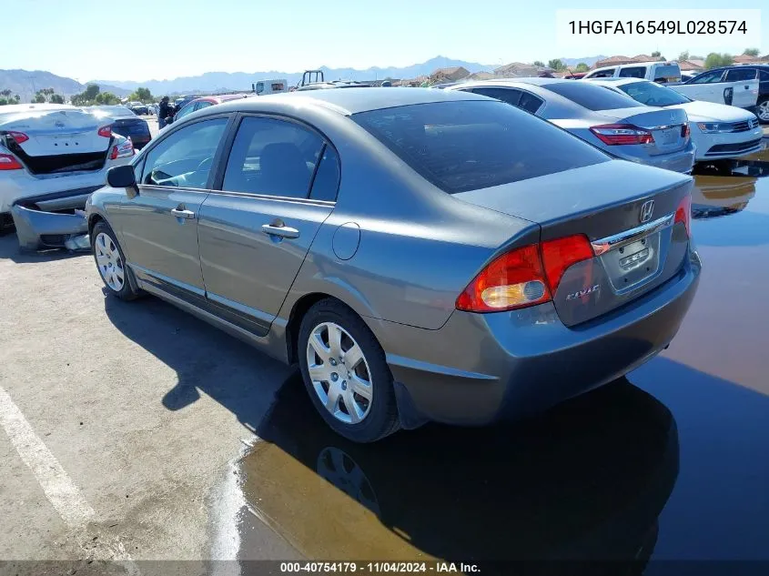 1HGFA16549L028574 2009 Honda Civic Lx