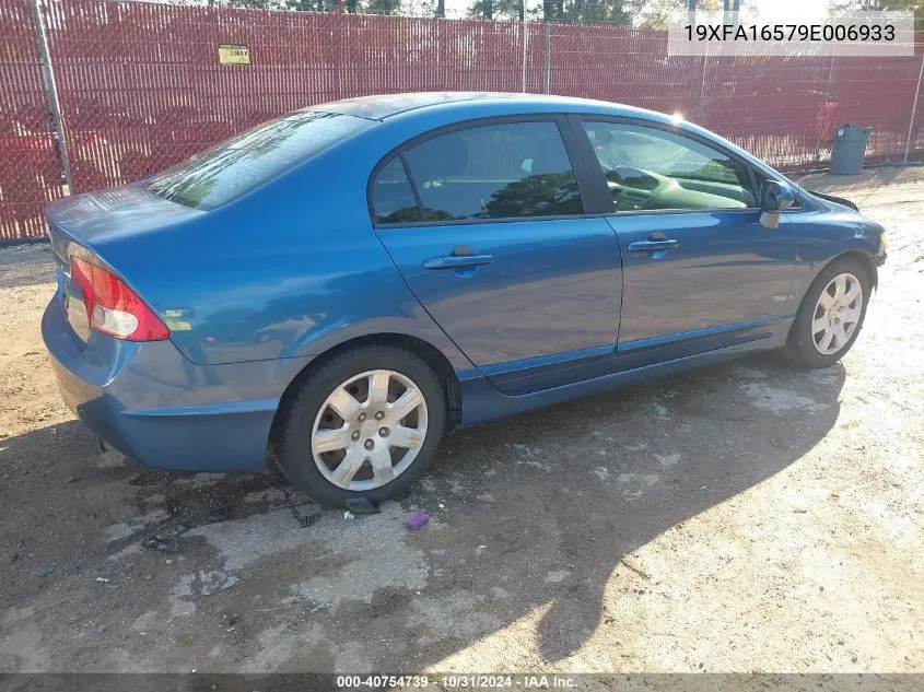 2009 Honda Civic Lx VIN: 19XFA16579E006933 Lot: 40754739