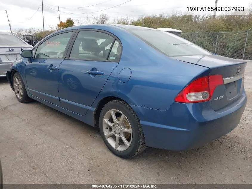 2009 Honda Civic Lx VIN: 19XFA16549E037993 Lot: 40764235