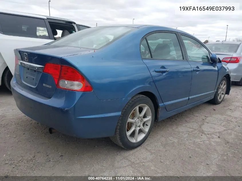 2009 Honda Civic Lx VIN: 19XFA16549E037993 Lot: 40764235