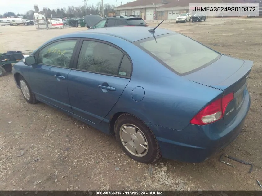 2009 Honda Civic Hybrid VIN: JHMFA36249S010872 Lot: 40766717