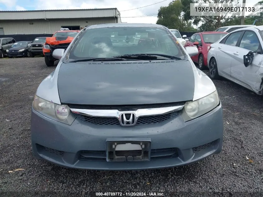 2009 Honda Civic Ex-L VIN: 19XFA16949E017133 Lot: 40789772