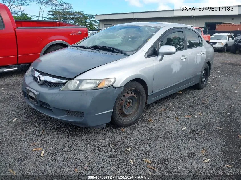 2009 Honda Civic Ex-L VIN: 19XFA16949E017133 Lot: 40789772